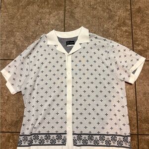 Pacsun White Patterned Men's Shirt